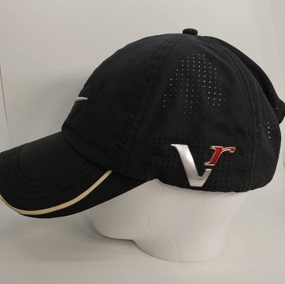 Black Unisex Nike Golf Baseball Cap Hat One Size Velcro Closure - Picture 4 of 14